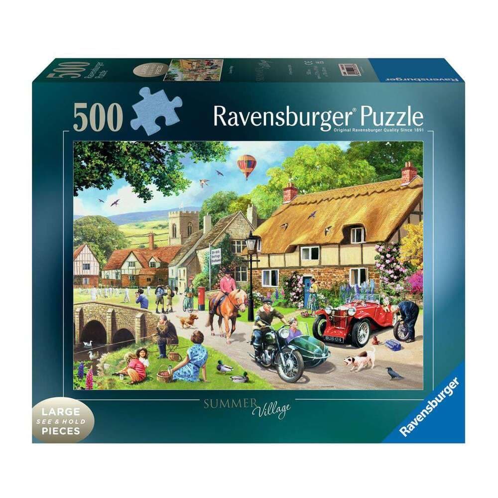 Summer Village 500 Piece Jigsaw Puzzle for Adults and Kids Age 10 Years Up - Large Format
