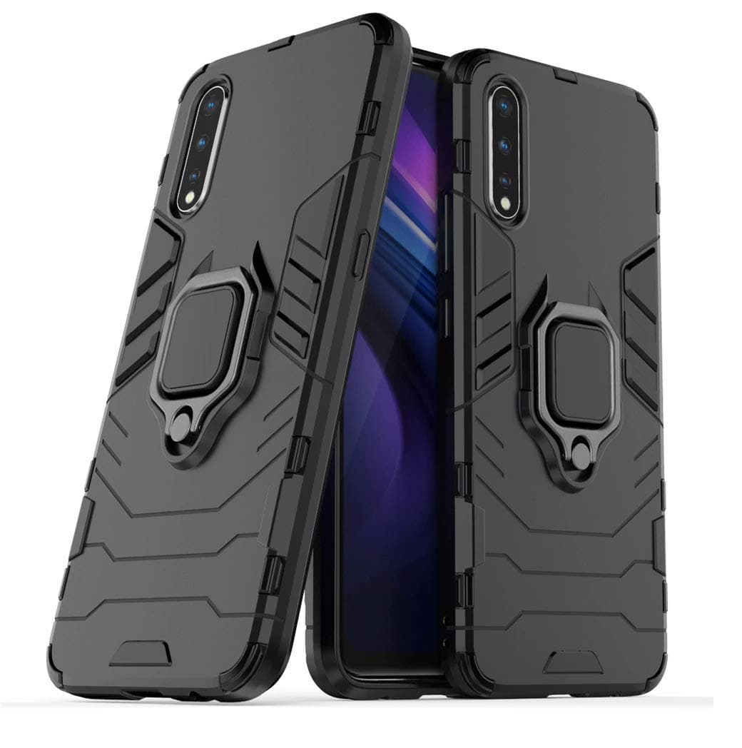 Designerz hub Silicone Vivo Z1x & Vivo S1 Cover Case Slim Fit Complete 3D 360 Degree Protection Hybrid Hard Bumper Back Case Cover Designed for Vivo Z1x & Vivo S1 (Black)