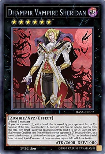 YuGiOh Dark Saviors Secret Rare Dhampir Vampire Sheridan DASA-EN007