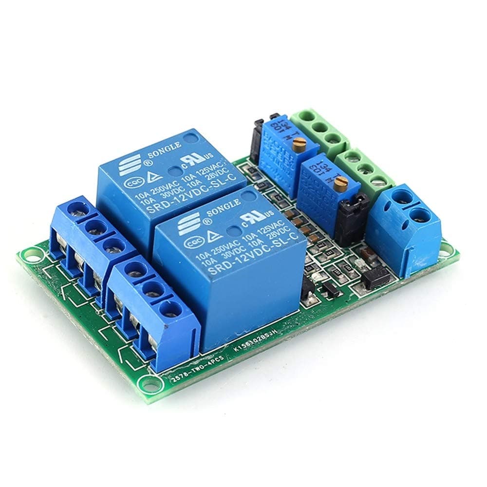 2-Channel Voltage Comparator DC 12V LM393 Voltage Comparison Module IC Chip Relay Control Circuit Module