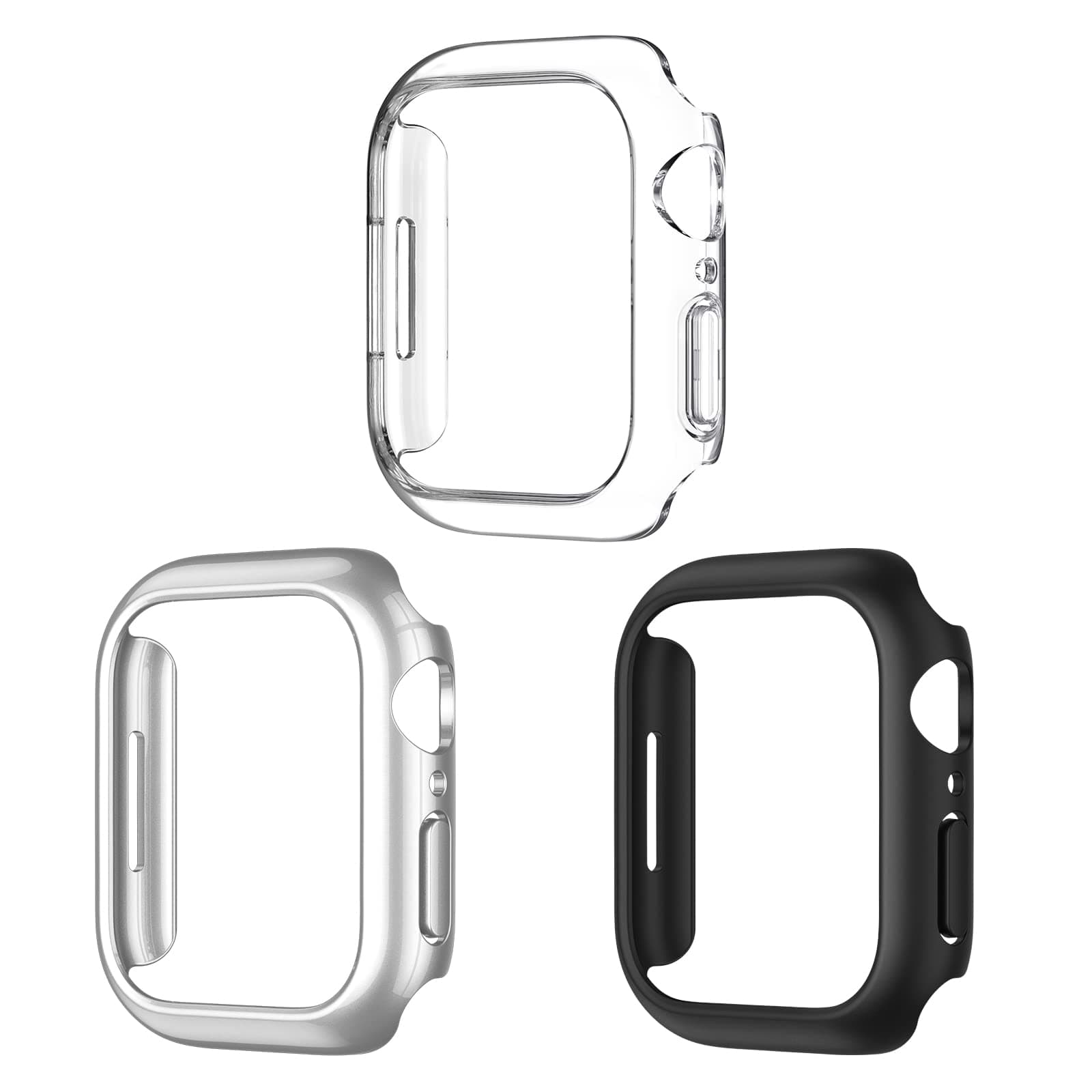 Adepoy 3 Pack Apple Watch Case Series 8/7 45mm, Hard PC Bumper Case full Edge Coverage Protective Case Compatible with iWatch 8/7 (No Front Screen Protector)