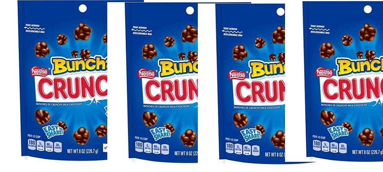 Crunch Buncha Stand Up Chocolate Bag, 8 oz(pack of 4)