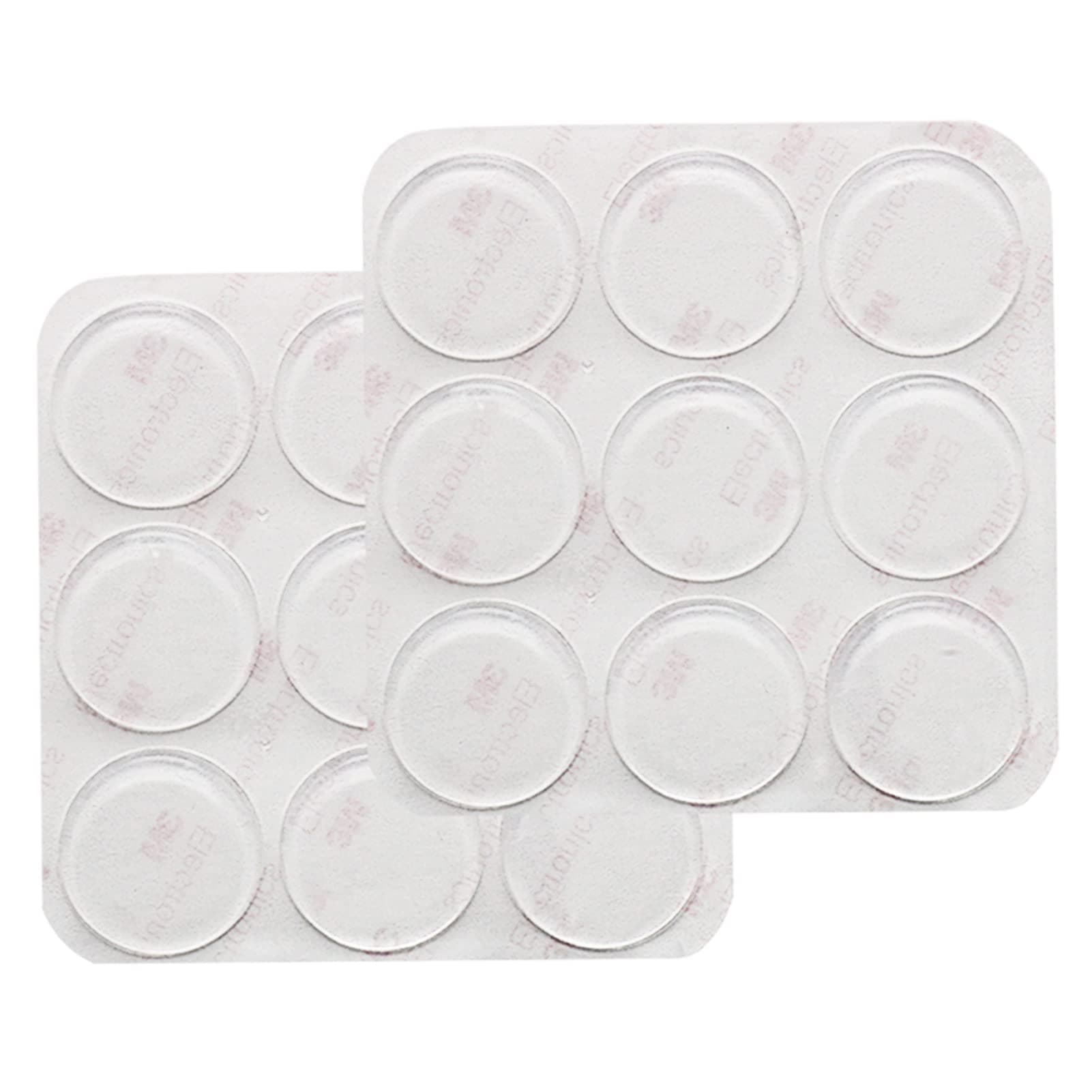 18pcs Glass Top Bumpers, Silicone Adhesive Furniture Bumpers for Glass Table Door Cabinet Drawers