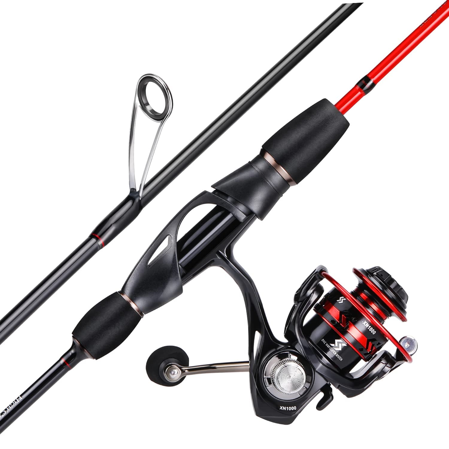Sougayilang Fishing Rod and Reel Combo, Lightweight Spinning Reel with 2 Pieces Fishing Pole Combo for Crappie, 1000/2000 Spinning Reel Set
