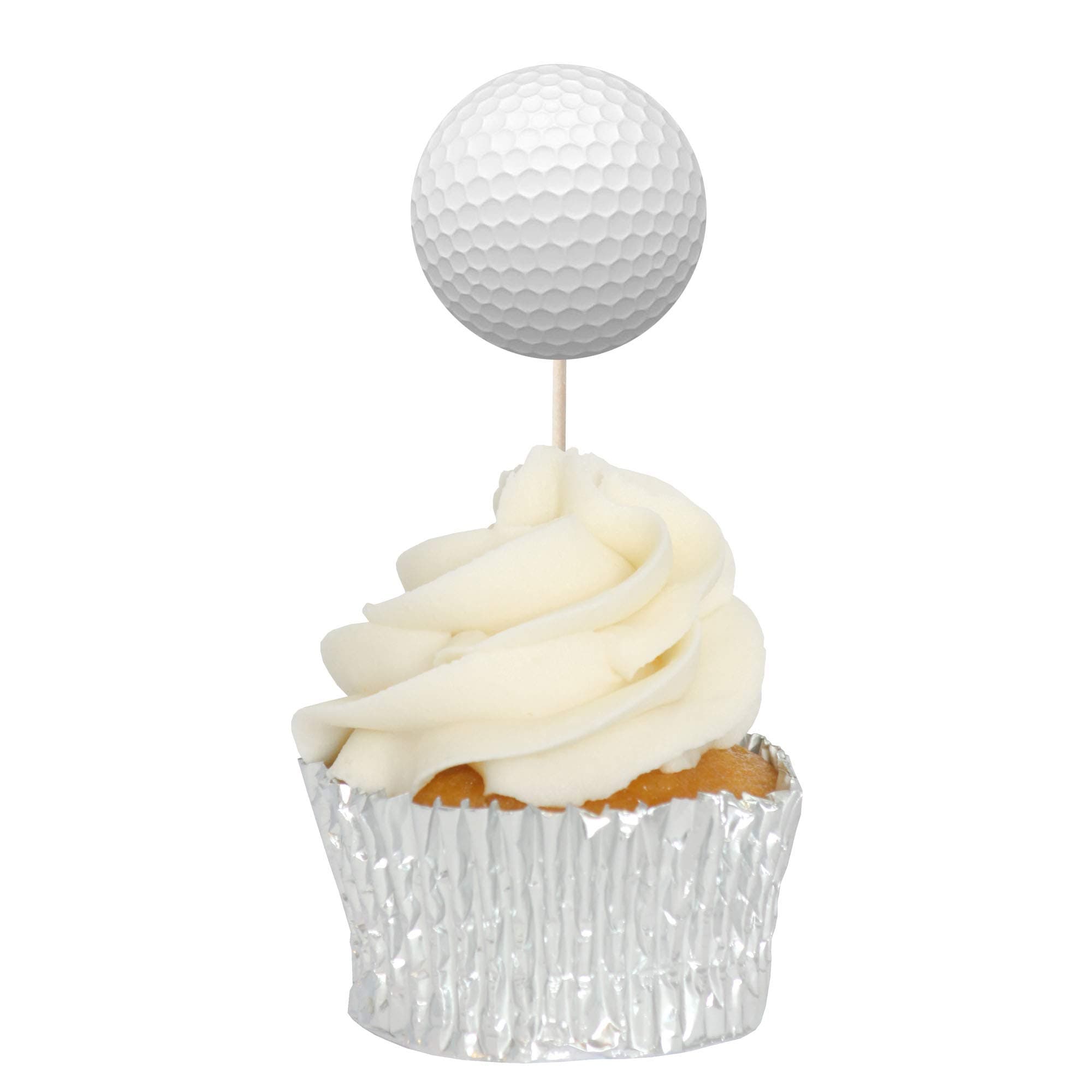 Golf Ball Cupcake Toppers - 12pk - Decoration Picks