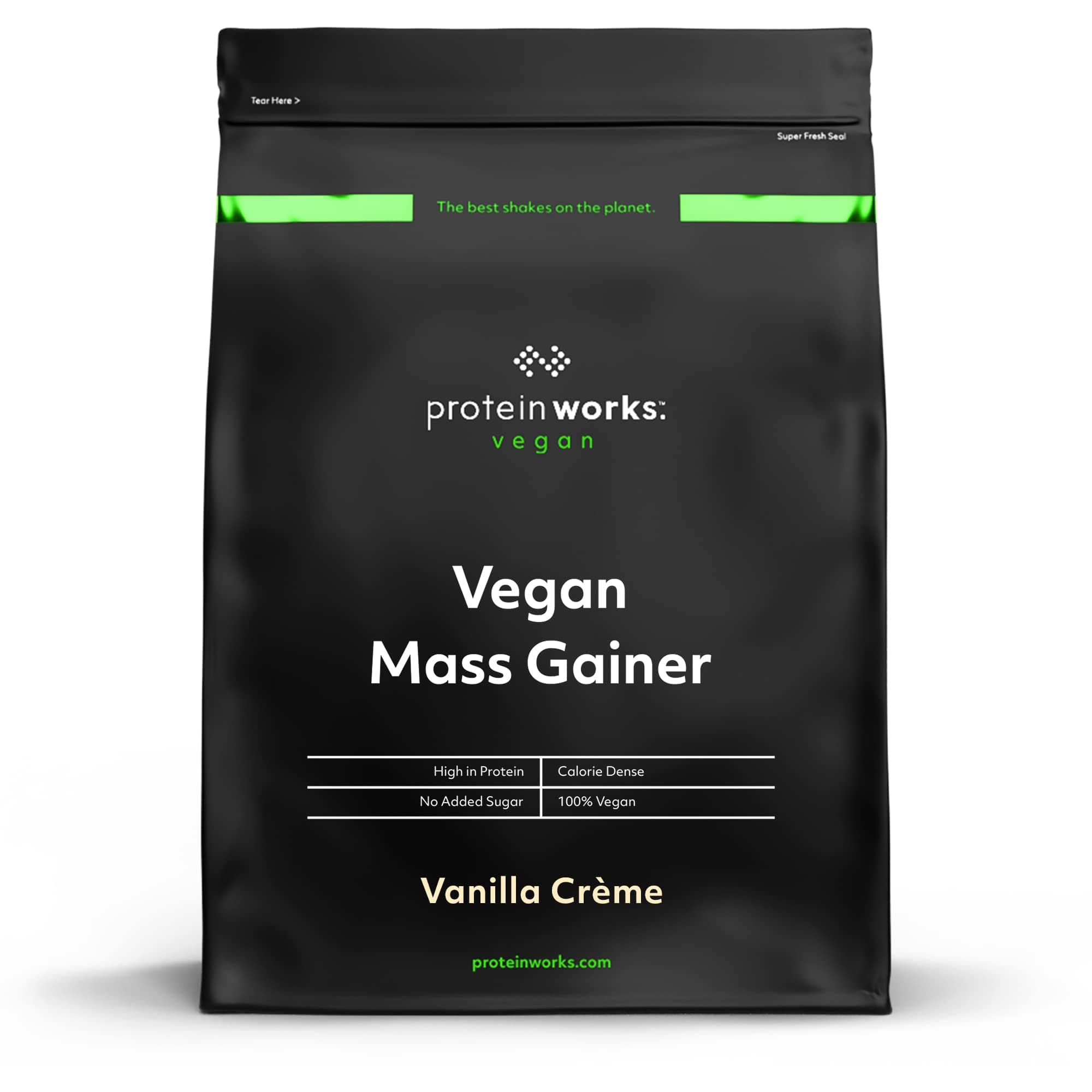Protein Works - Vegan Mass Gainer | 100% Plant Based | High Calorie Protein Powder | Vegan Weight Gainer Blend | 16 Shakes | Vanilla Crème | 2kg