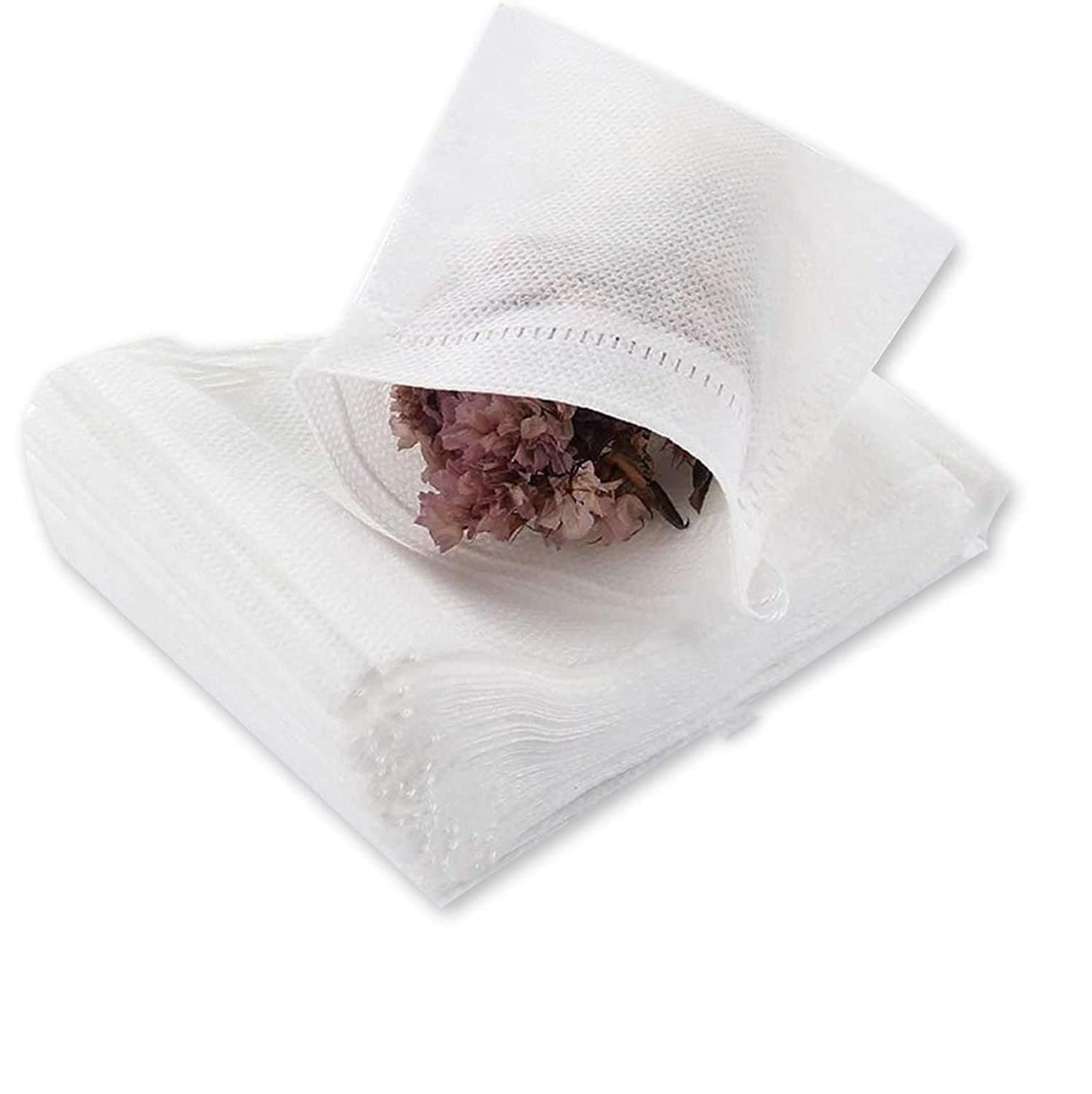 Fenshine 400 Pcs Disposable Tea Bags For Loose Leaf Tea, Empty With Drawstring, Natural Filter (3.54 X 2.75 Inch)