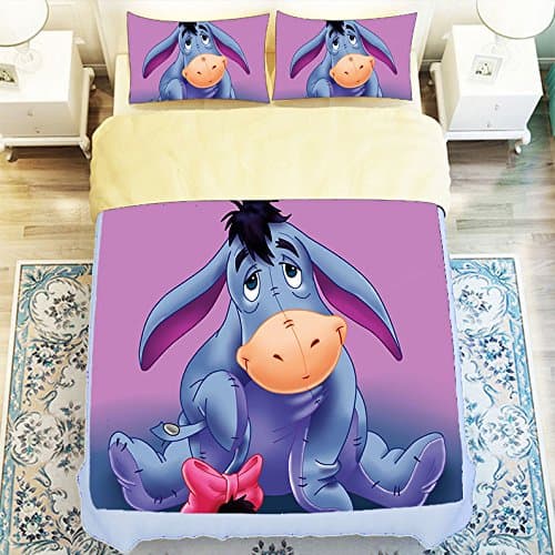 Generic Donkey Eeyore 4 Piece Duvet Cover Set Queen Size