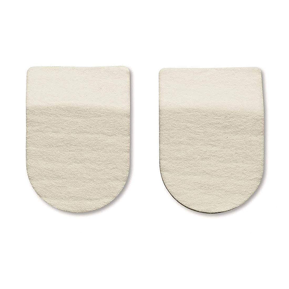 HAPADHeel Pads - 2" Wide 1/2" High Wool Felt Cushion for Plantar Fasciitis and Heel Pain - 1 Pair of Lifts