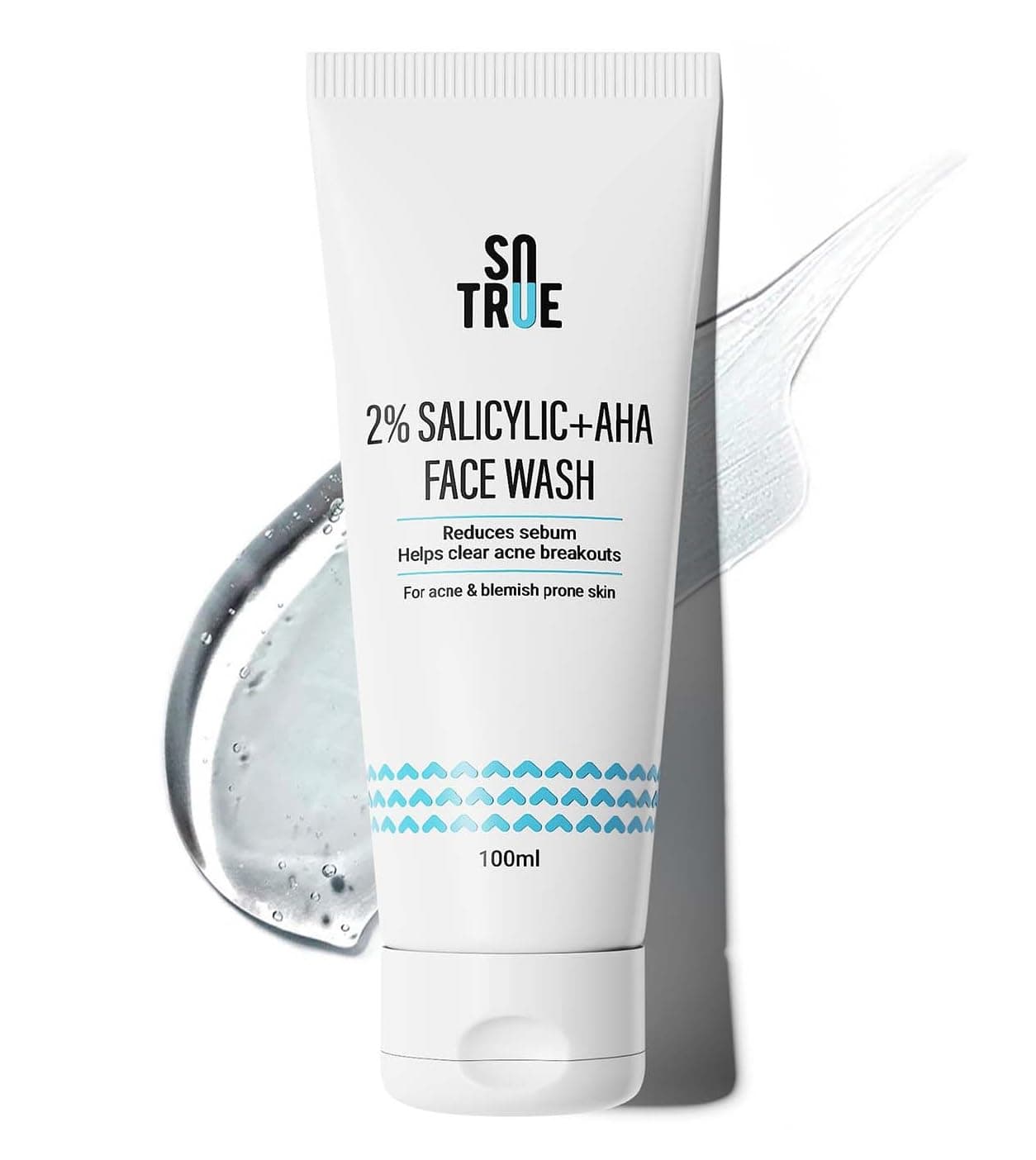 Sotrue 2% Salicylic Acid Face Wash For Acne And Pimple, 100ML For Clean, Clear And Glowing Skin Reduces Acne, Excess Oil, Pimples All Skin Types, Multi