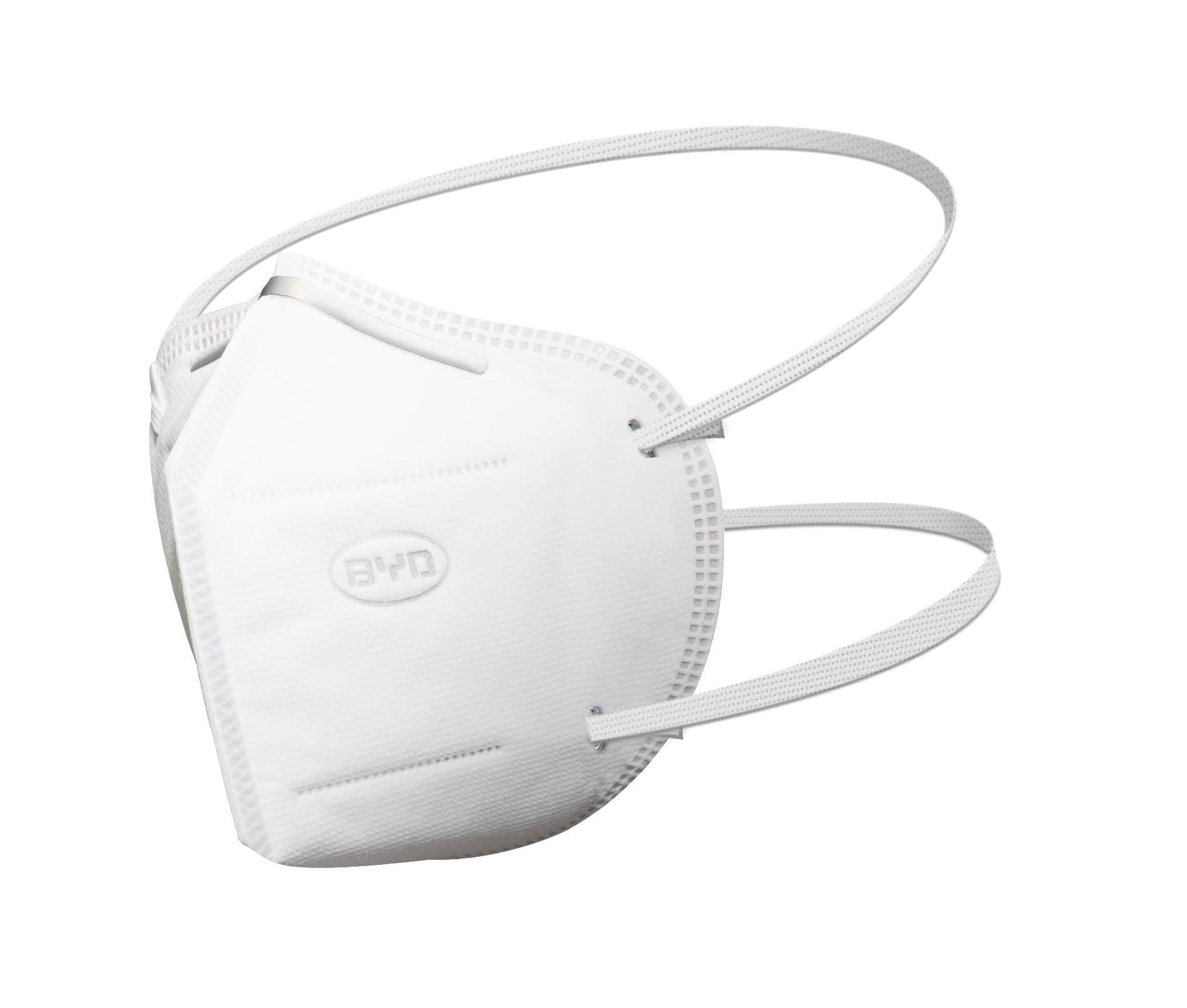 BYD CARE KN95 Respirator, 20 Pack with Individual Wrap, Breathable & Comfortable Foldable Safety Mask with Head Strap for Tight Fit, GB2626 compliant with Filter Efficiency ≥95%