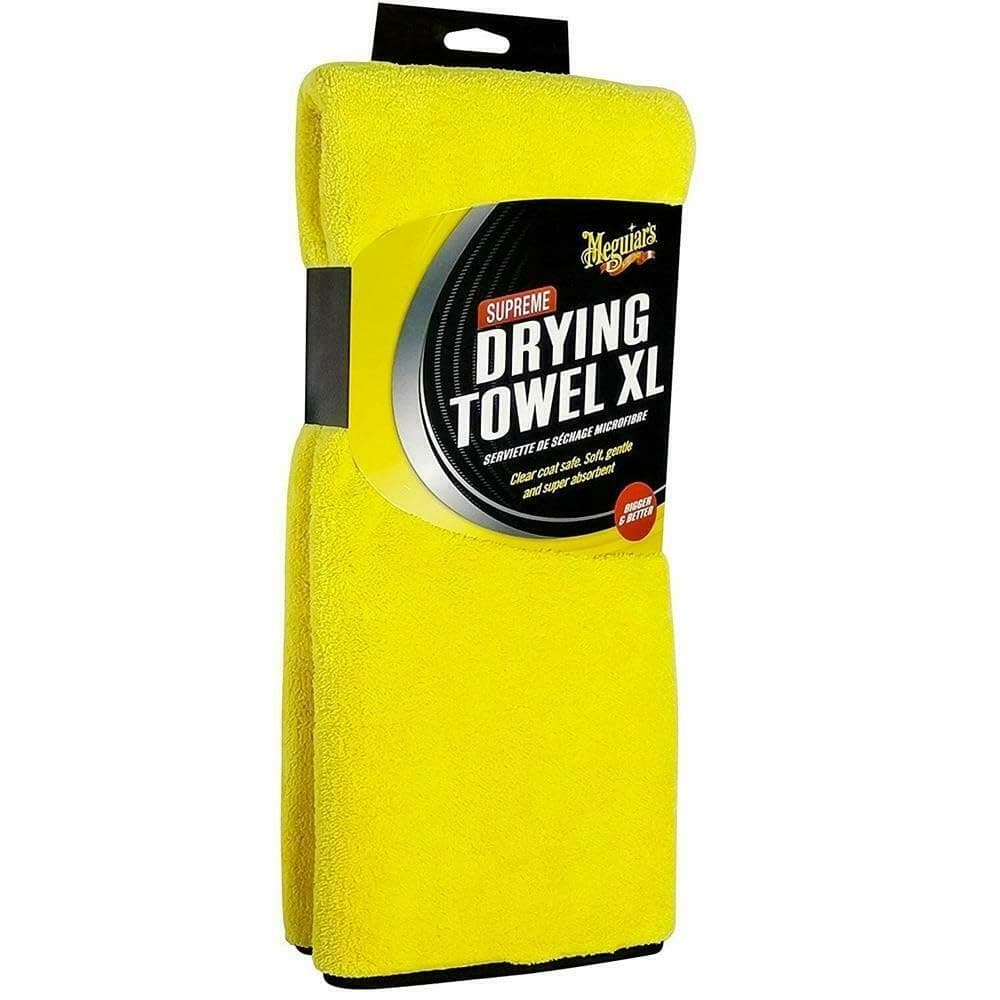 Meguiar's Supreme Microfibre Car Cleaning Drying Towel XL, Yellow - Clear Coa...