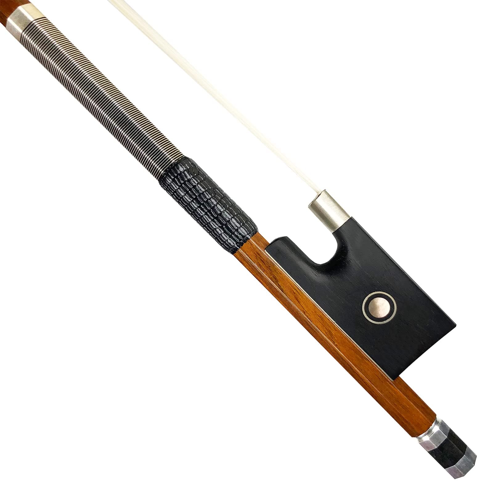 WinsterBowIPE Wood Violin Bow (4/4) Unbleached White Horse Hair Art No.VN210 (4/4)