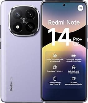 Xiaomi Redmi Note 14 Pro+ 5G smartphone, 12+512GB, purple, 200MP pro-grade AI camera, IP68, 120W HyperCharge, AI features (no charger included), 2 year Warranty