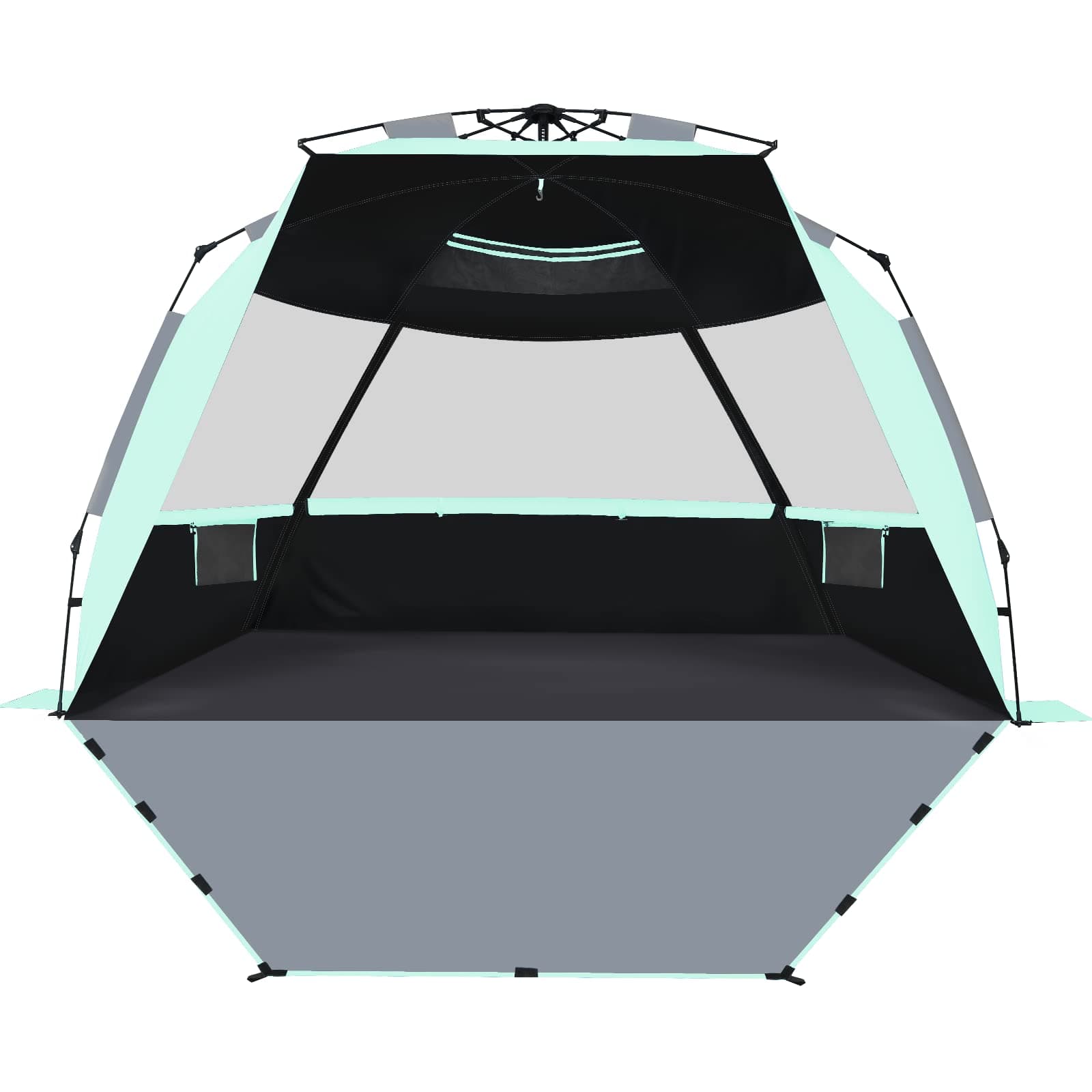 SEBOR Beach Tent, Deluxe XL Pop-up Beach Tent for 4-6 Person, UPF 50+ with Dark Shelter Technology, Easy Set Up and Portable Beach Tent Sun Shelter