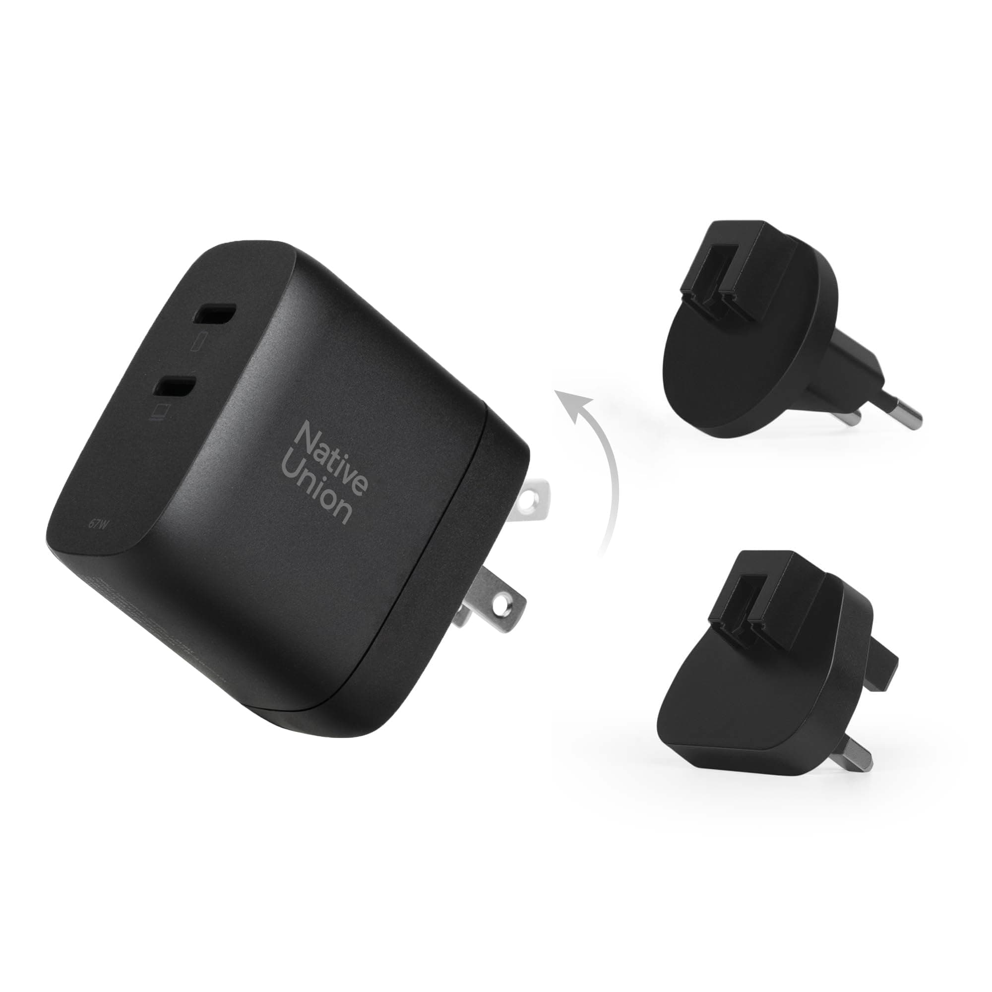 Fast GaN Charger PD 67W – Ultra-Compact Multi-Device Power Delivery Enabled USB-C Charger Up to 67W – for MacBook Pro, iPads, iPhones, Pixel, Galaxy & Other Type-C Devices (Black)