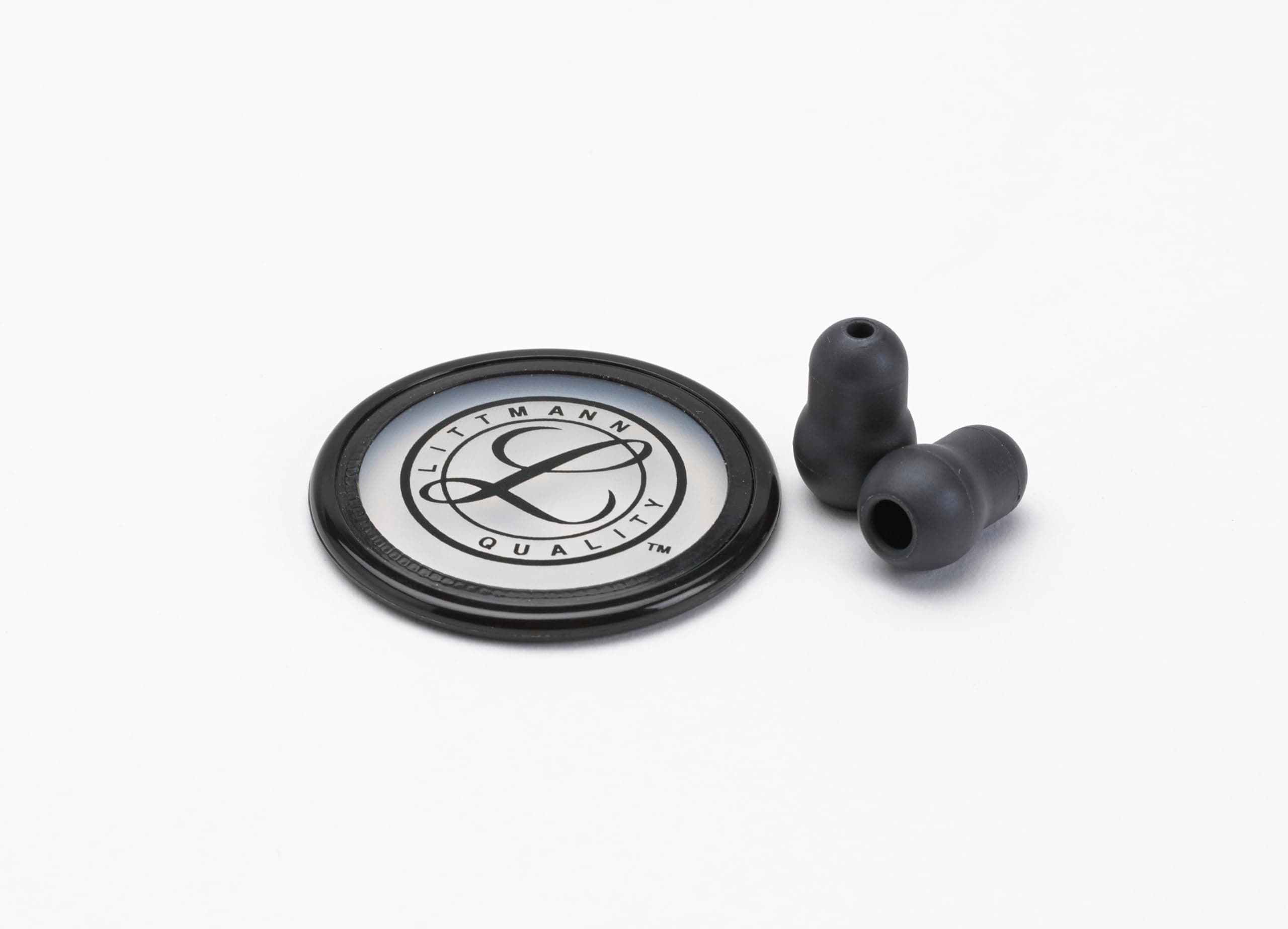Stethoscope Spare Parts Kit – Black, Compatible with Master Classic II™, Includes Snap Tight Soft-Sealing Small Eartips, Tunable Diaphragm & Rim, Non-Chill Bell Sleeve, 40022