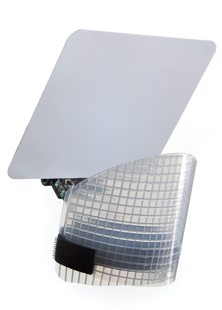 Demb Flash Diffuser Pro - Articulating Panel, 4.5" X 5" Plus Tiltable Front Diffuser. Controls Proportion Between Ceiling Bounce and Reflector Bounce.