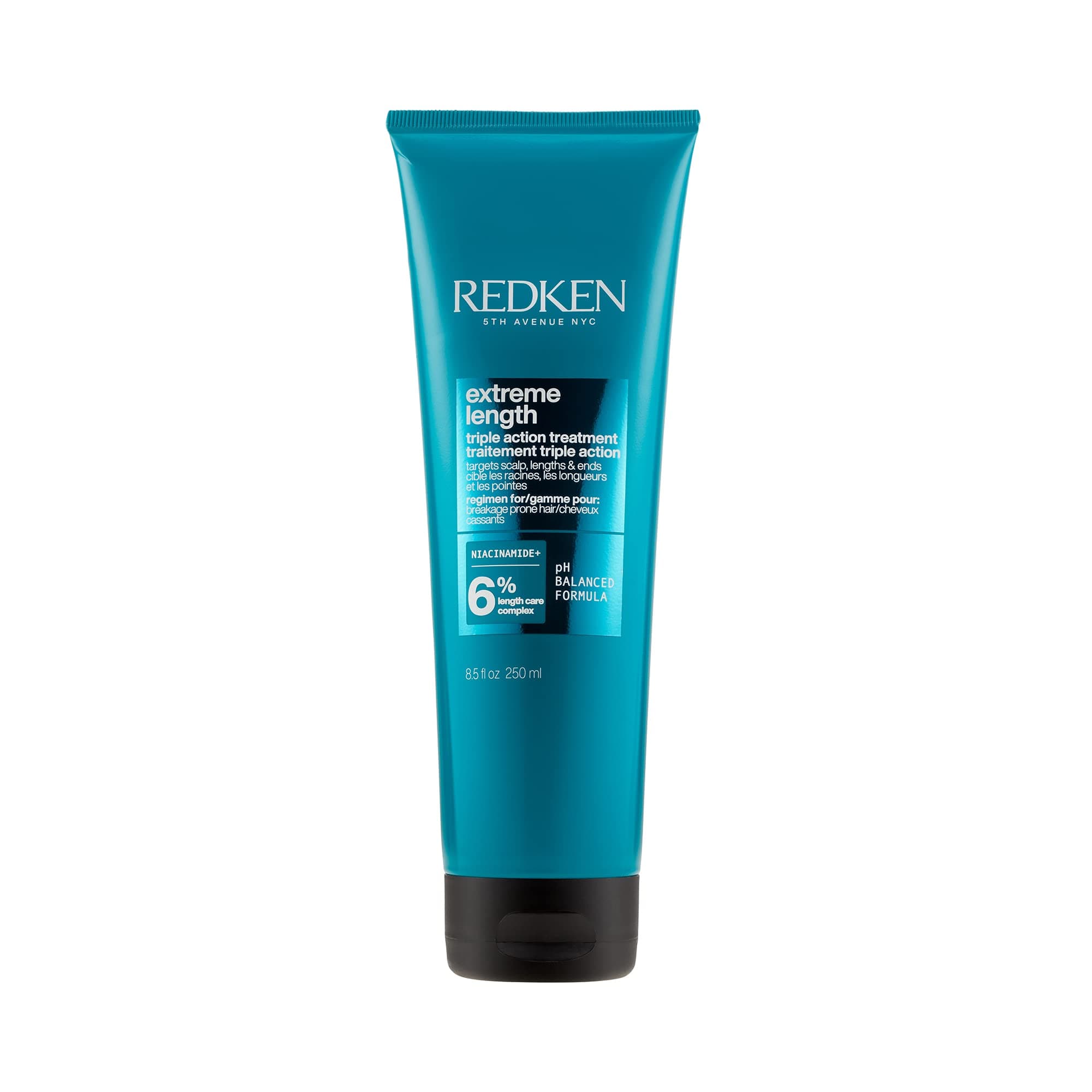 Redken Extreme Length Triple Action Treatment Mask, Rinse-Out Mask With Biotin & Niacinamide