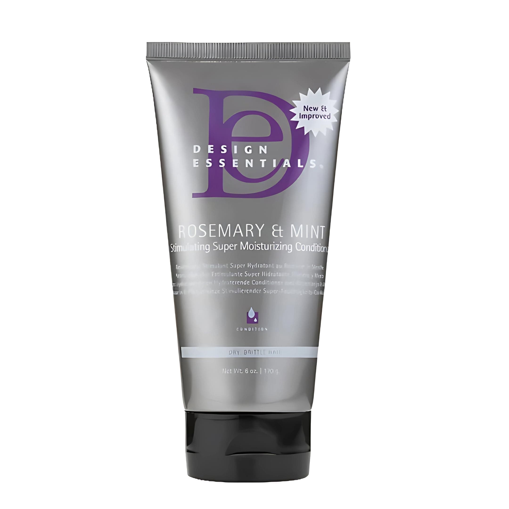 Design Essentials Rosemary & Mint Super Moisturizing Ultra Stimulating Conditioner Best for Medium to Coarse Textures-Insane Moisture for Dry Hair - 6oz.