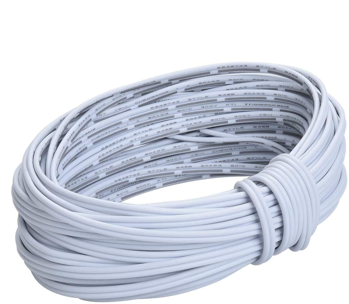 50m 20Awg 2Pin Extension Cable Wire Cord Line for Single Color LED Strip Ribbon Lights 3528 5050