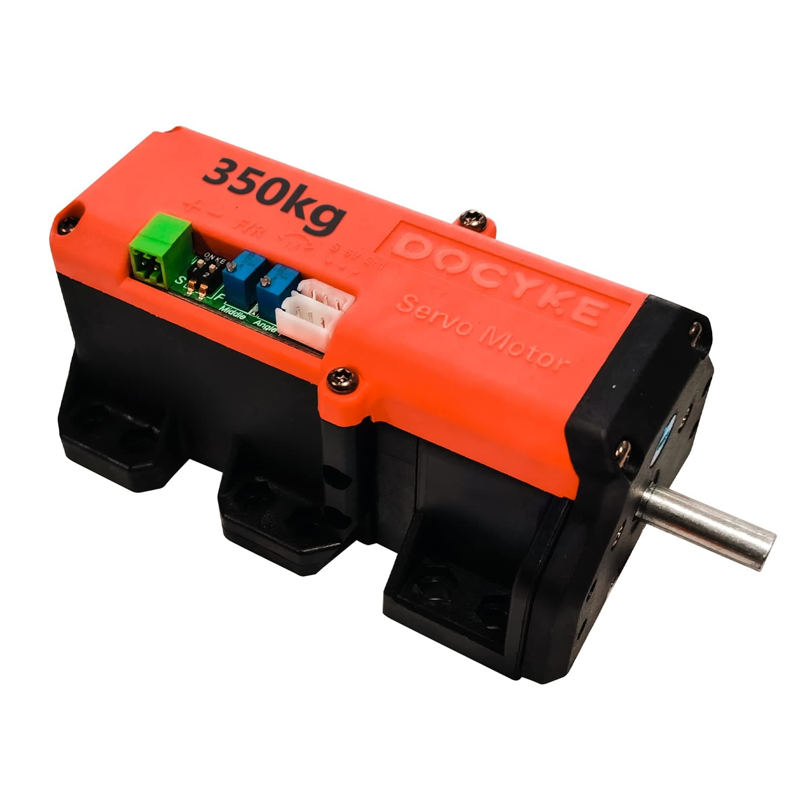 350kg High Torque RC Servo, 2 in 1 Mode 16V~24V High Voltage Full Metal Gear Digital Servo Angle 360°