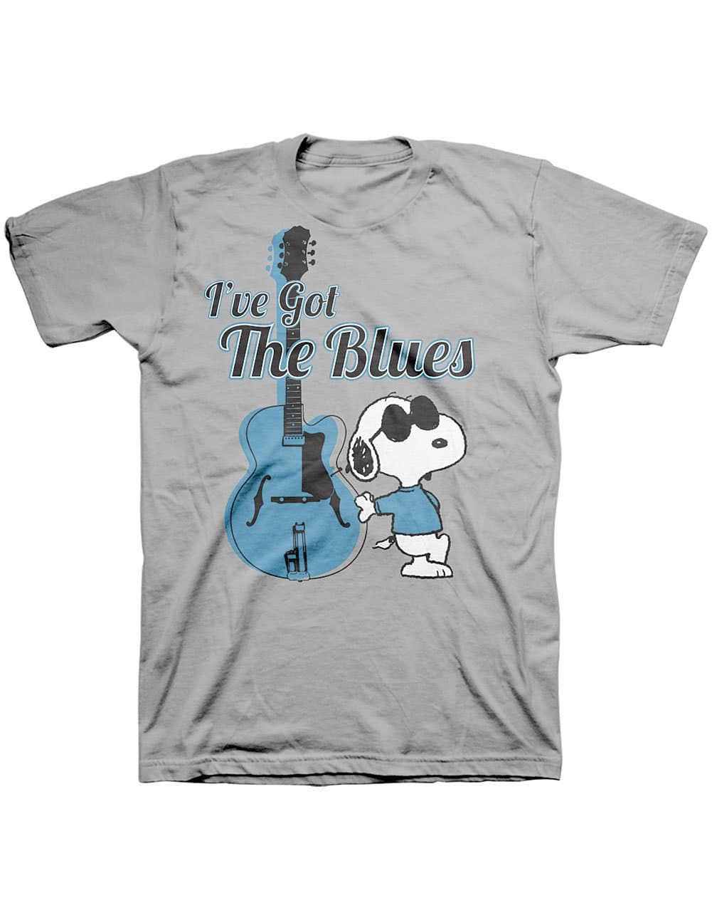 Peanuts Snoopy Joe Cool I've Got The Blues Guitar T-Shirt