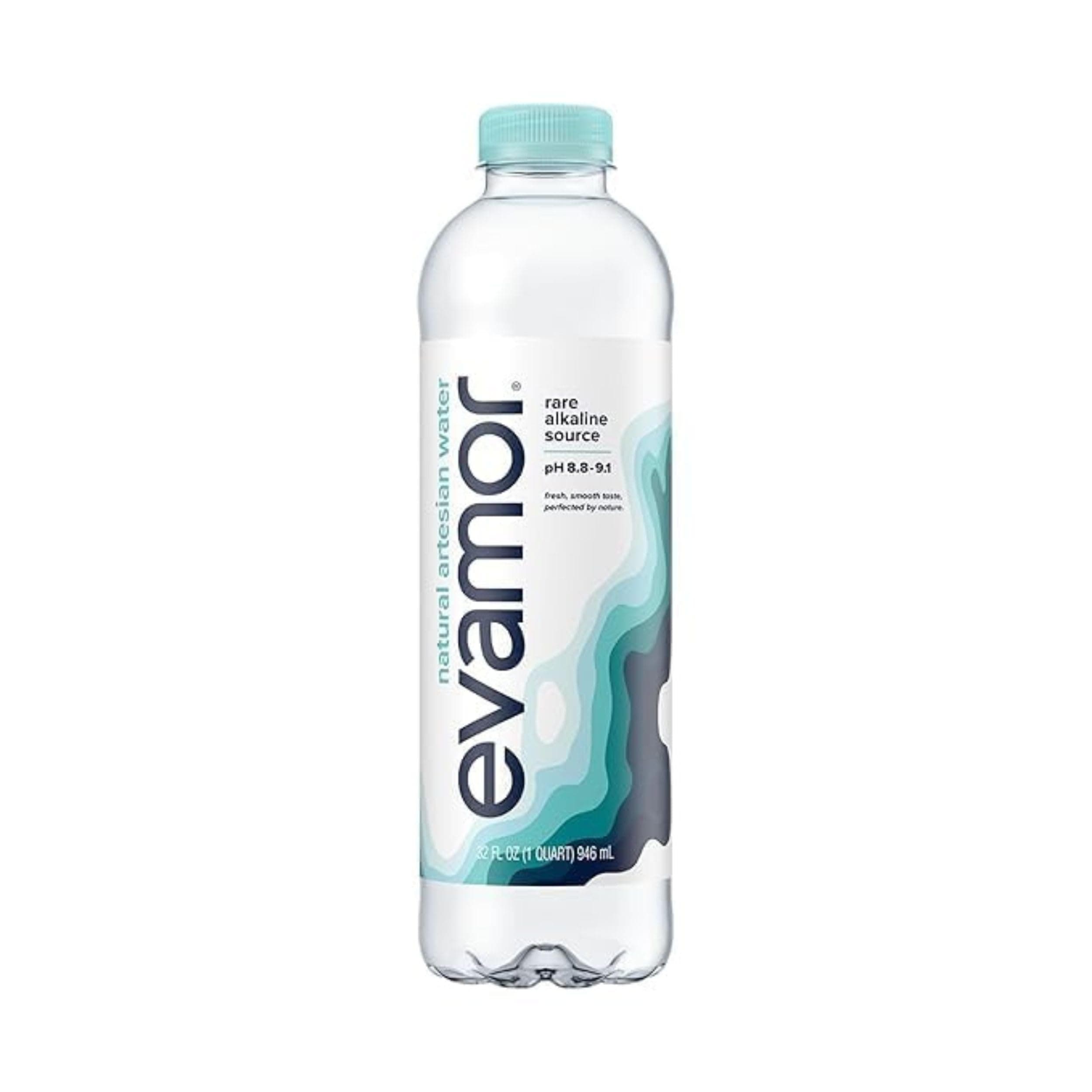 - EVAMOR Artesian Bottled Water - Single Source, Naturally Alkaline and Full of Electrolytes for Hydration and Health, 64 Fl. Oz. Bottles (Pack of 4)