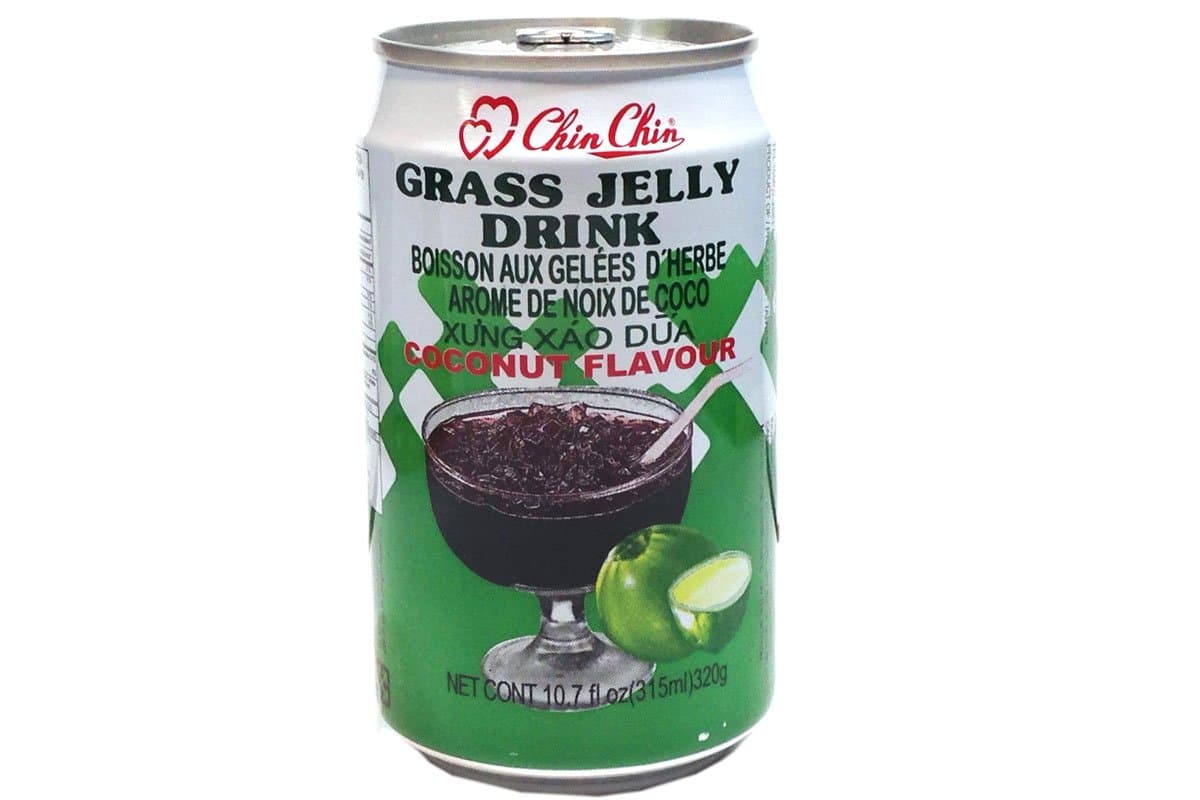 Chin Chin Boisson Aux Gelees Dherbe Arome De Noix De Coco (Grass Jelly Drink Coconut Flavour) - 10.7fl Oz (Pack of 1)