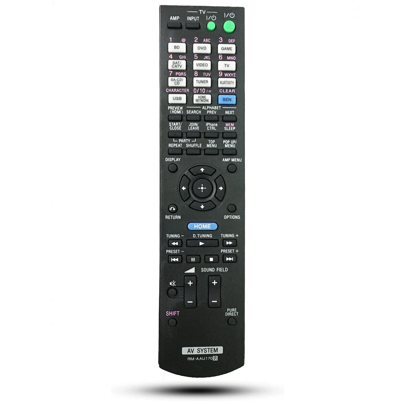 Replaced Remote Control Compatible for Sony STR-DN840 RMAAU170 149205111 STR-DH740 RMAAU168 149204911 Audio/Video AV Receiver Home Theater System