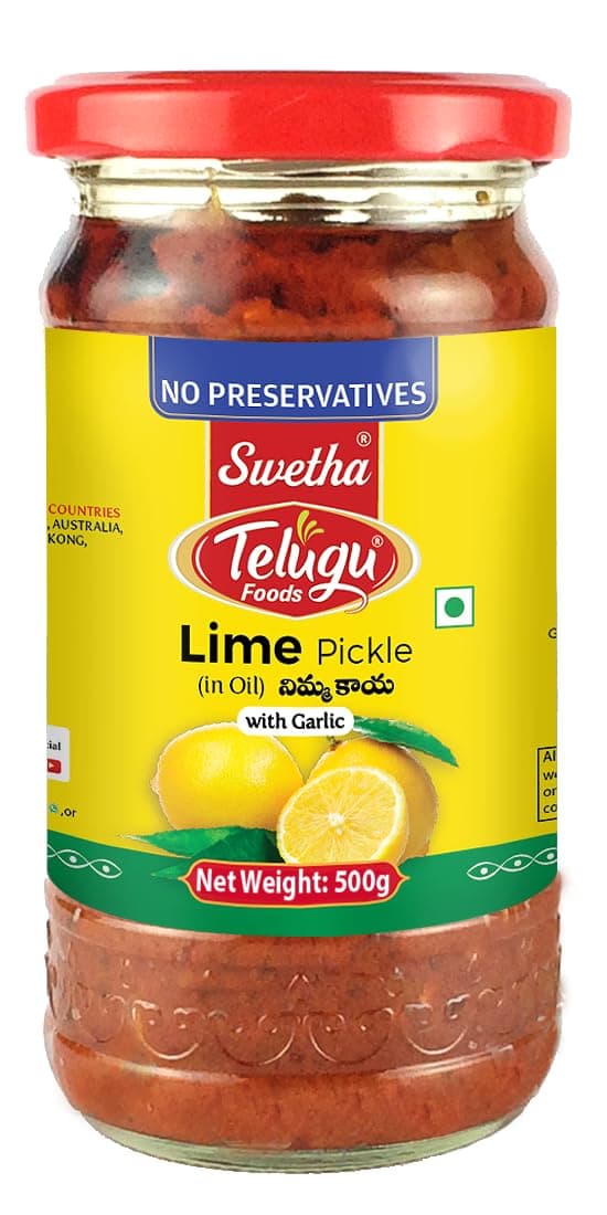 Swetha Telugu Foods Lime in Oil Pickle (500gms)
