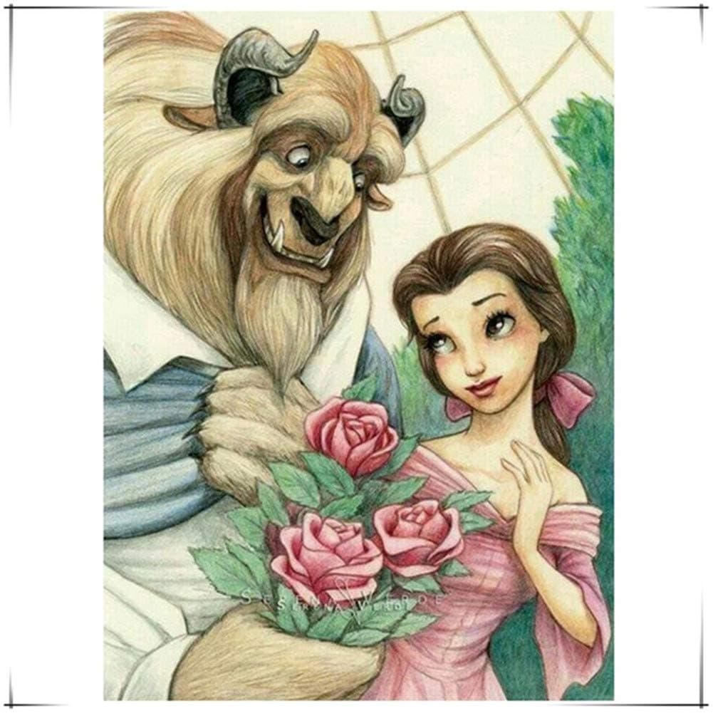 DIY Diamond Embroidery Romantic 5D Full Cross Stitch Diamond Sets Decorative Diamond Painting Cartoon (40x30 cm)