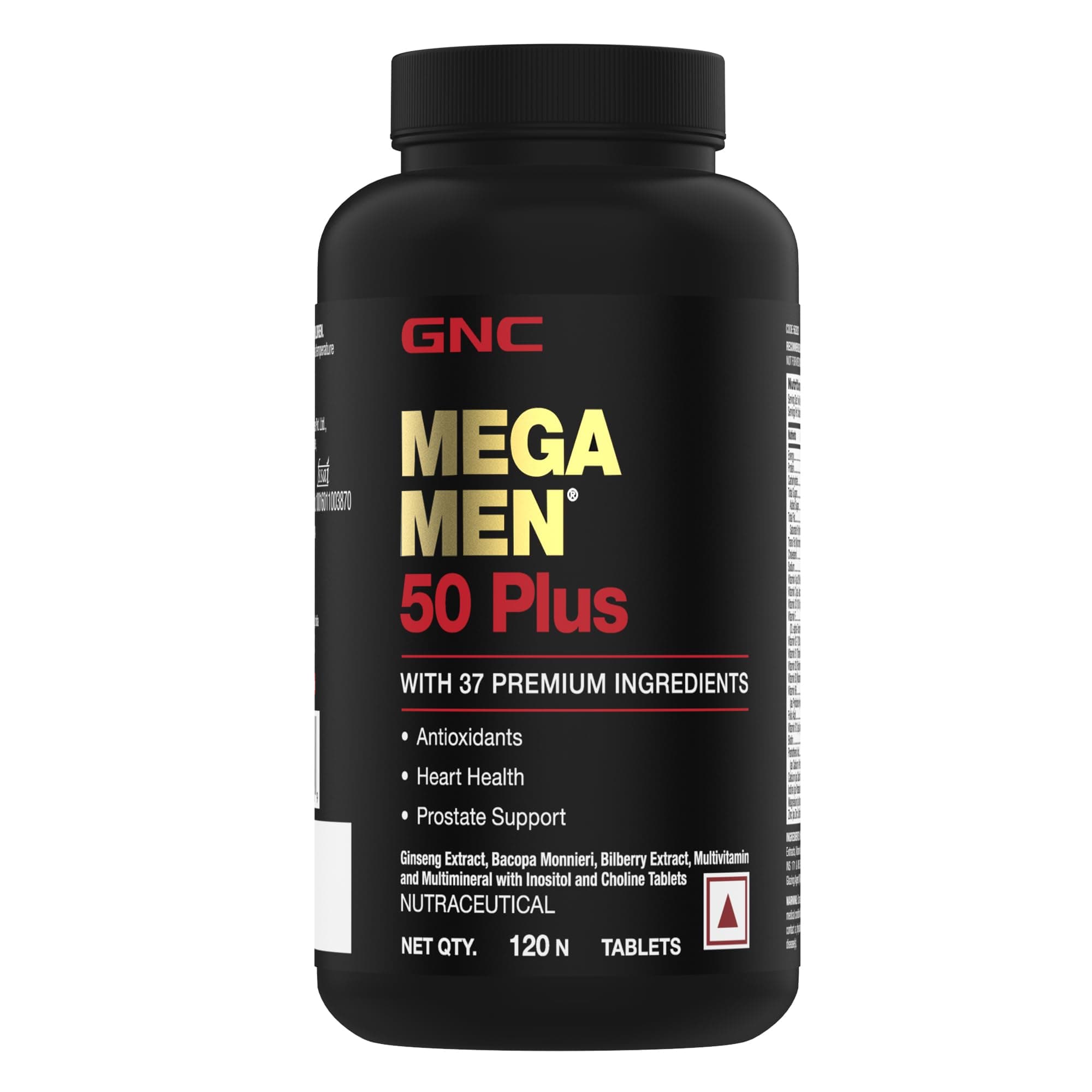 Mega Men 50 Plus Multivitamin | 120 Tablets | 37 Premium Ingredients | Promotes Prostate Health | Boosts Immunity | Protects Heart & Vision | Supports Memory | Formulated In USA