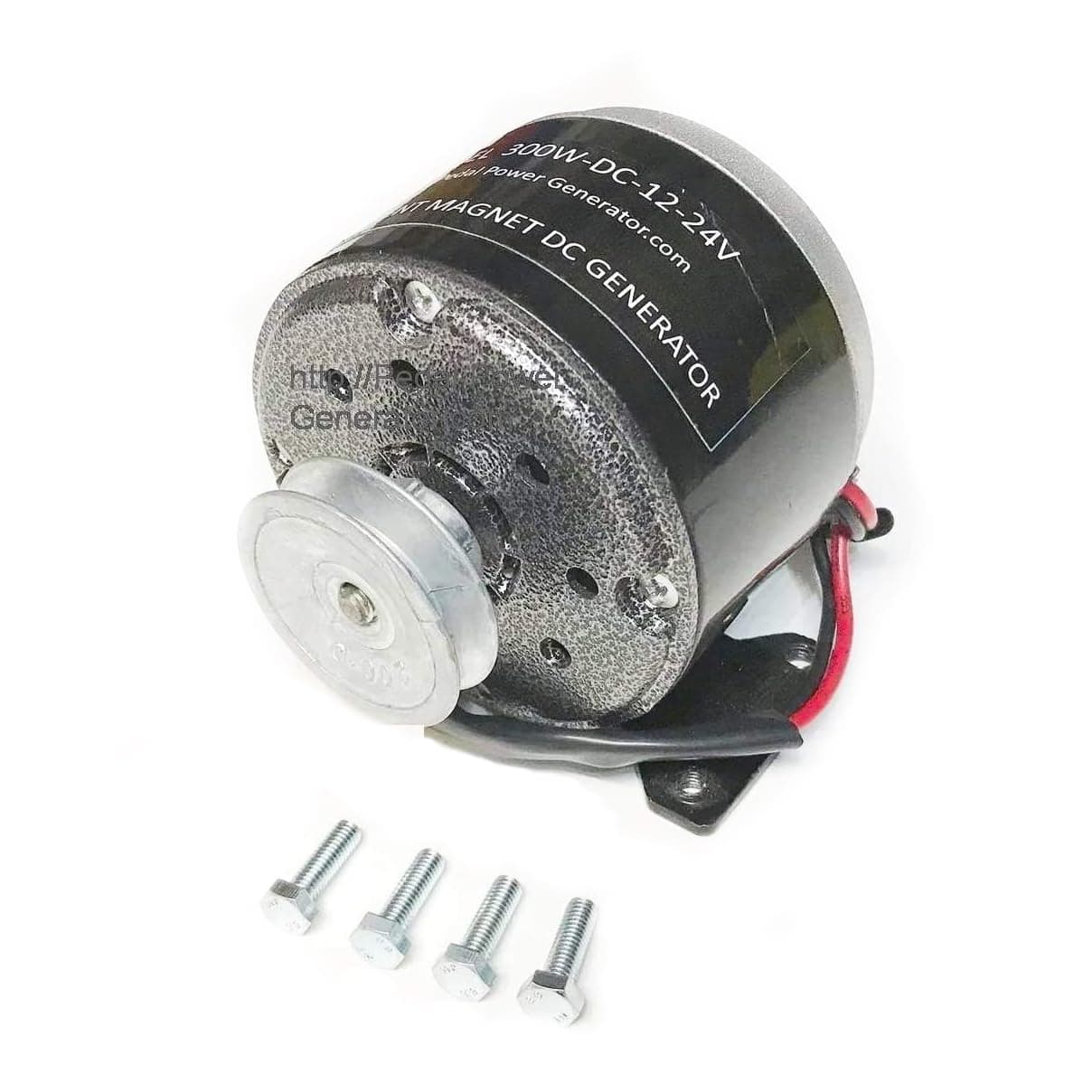 300 Watt Permanent Magnet DC Pulley Generator 3/8" V-Belt Drive Pedal Power Pulley Dynamo with air ventilation holes PPG-PM300-P