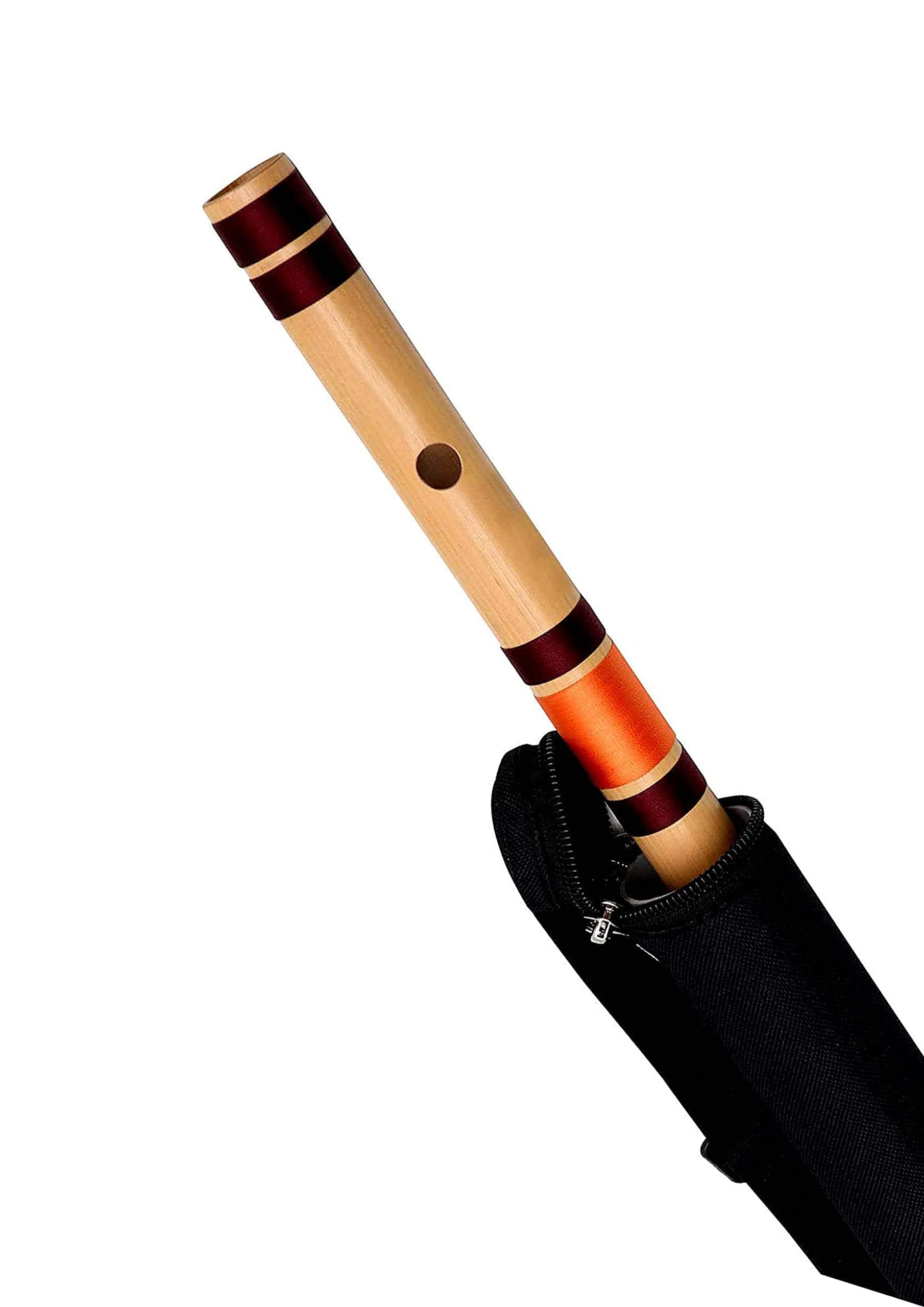 Bamboo Flutes Bansuri C Natural Right Handed Middle (19 inch) With Carry Bag