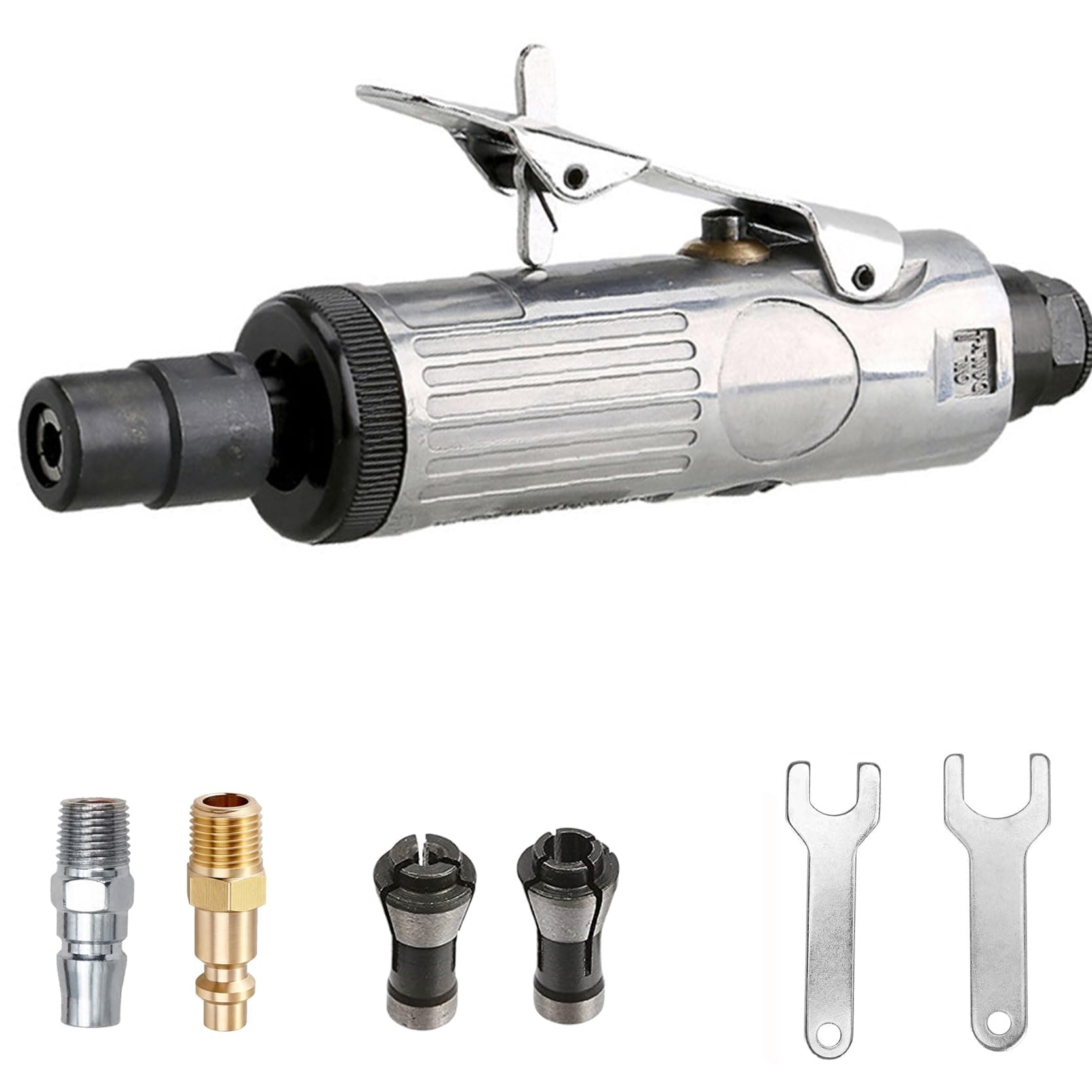 1/4 Inch Air Die Grinder, 25,000 RPM Free Speed,1/4 Inch (6MM) and 1/8 Inch (3MM) collet,Mini and Compact Size,Polishing Tool