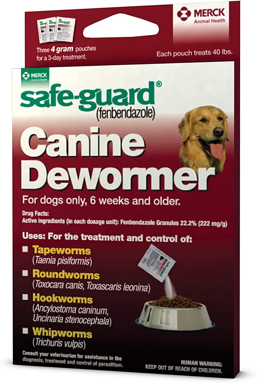 Dog Dewormer Canine 8in1 Safe Guard Safeguard Large Puppies Pet 4gr