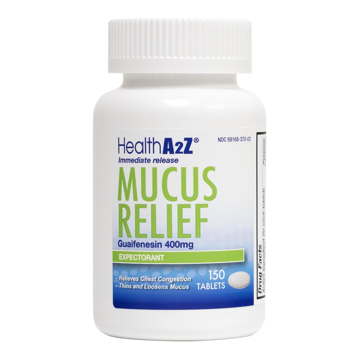Mucus Relief | Guaifenesin 400mg | Immediate Release | Benzene Free | Expectorant (150 Count)