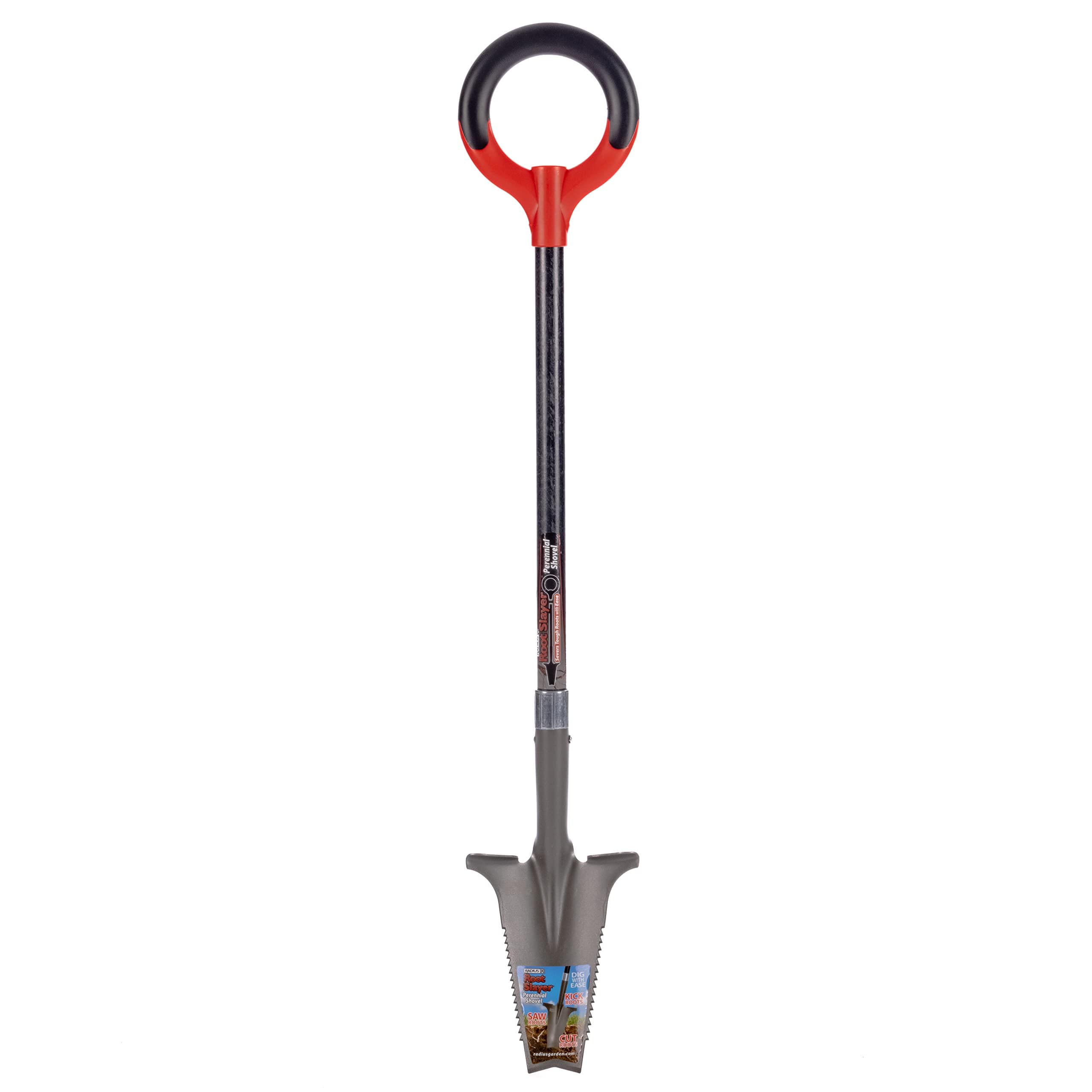 Radius Garden 23311, Root Slayer Perennial Shovel, Red