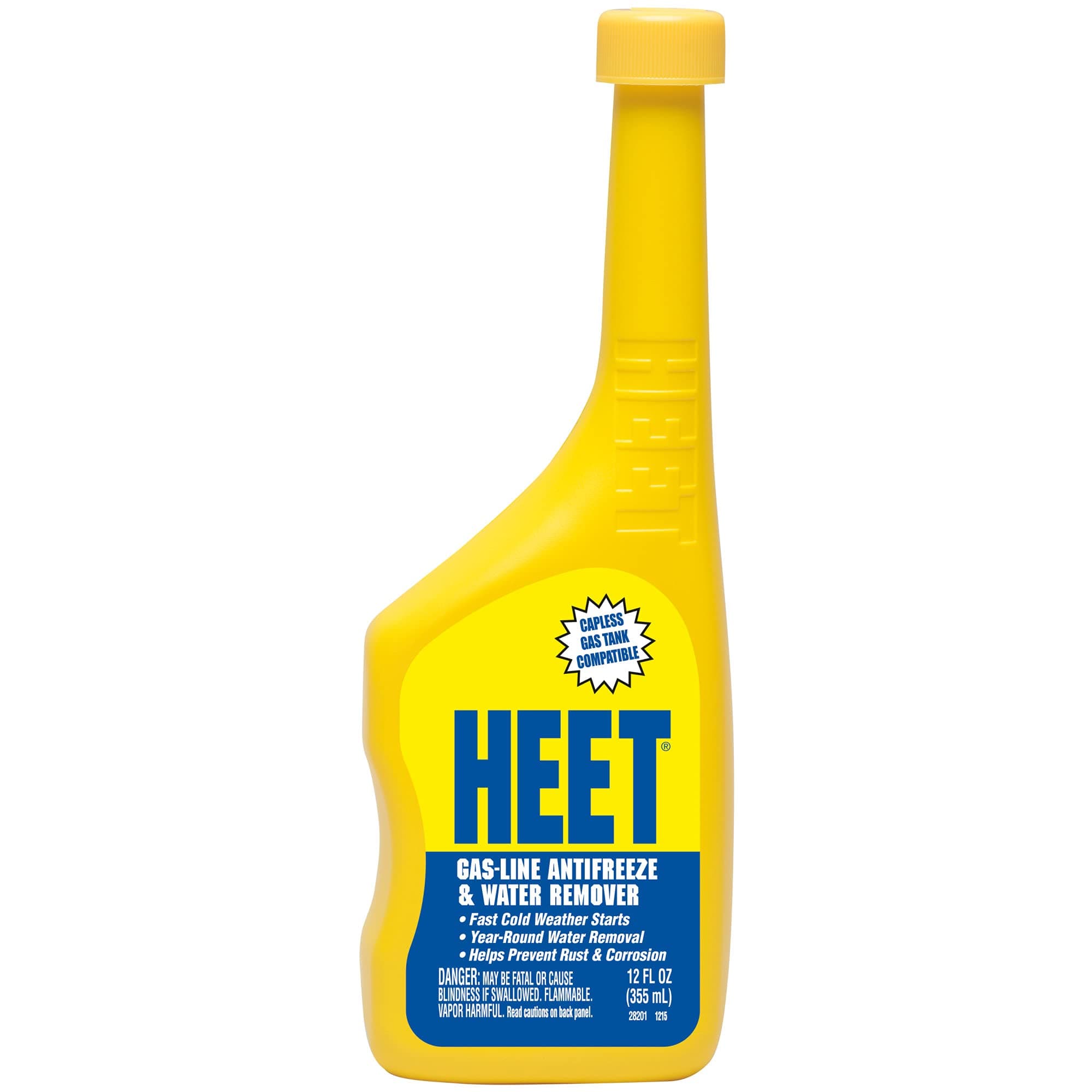 HEET Water Remover & Premium Gas Line Antifreeze, Removes Water from Fuel System, Prevents Gas-line Freezing, Winter Fuel Additive for Fast Cold Weather Starts, 12 fl. oz.