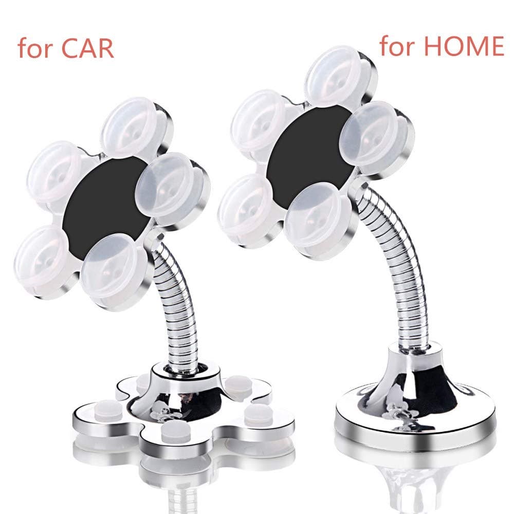 Magic Sucker Mobile Phone Holder, Dashboard Car Phone Mount Suction Desktop Cell Phone Stand for Phones & Mini Tablets, Included 2 Pieces