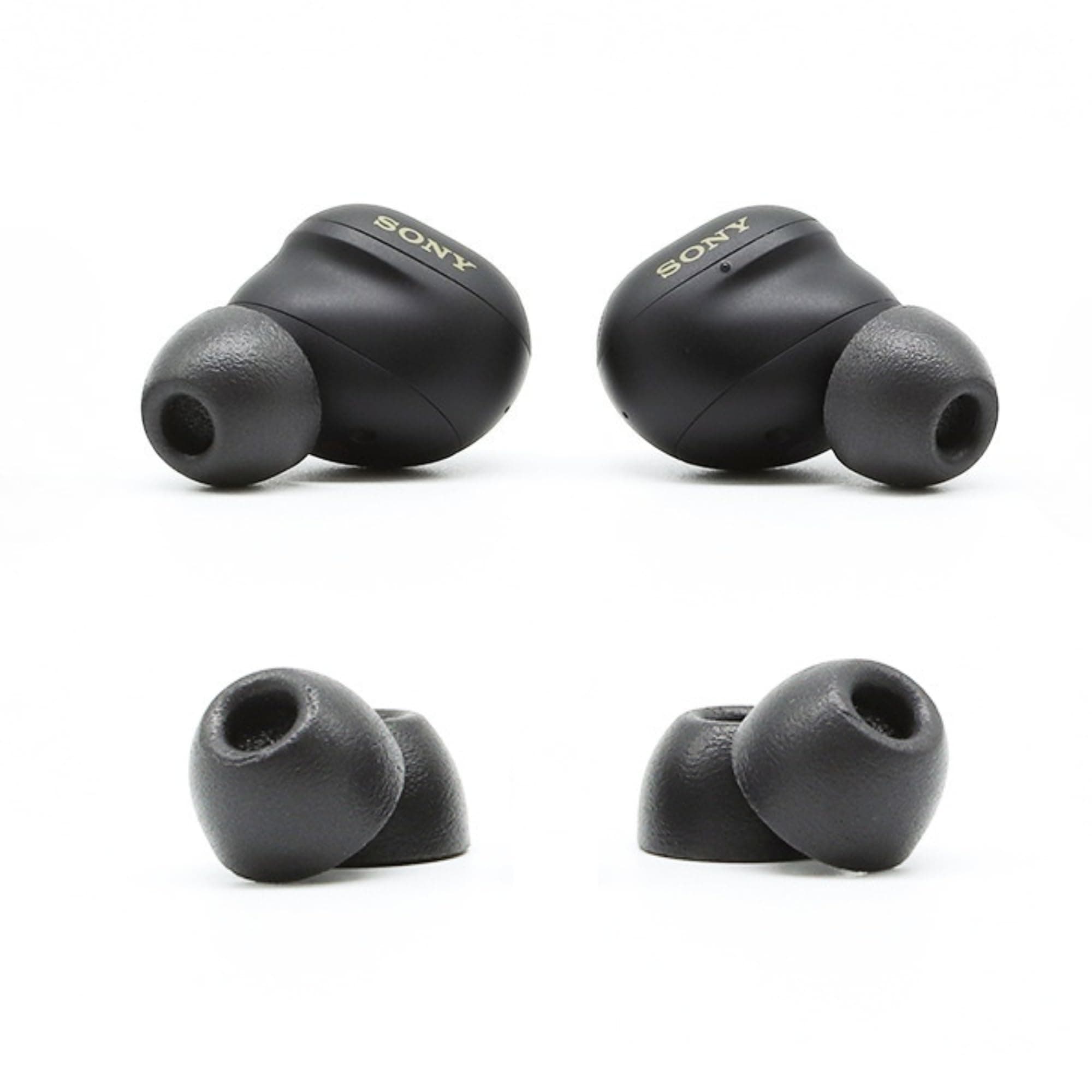 Foam Ear Tips for Sony TrueWireless Earbuds - NEW Sony XM5, WF-1000XM5, WF-1000XM4, WF-1000XM3, WF-XB700, Ultimate Comfort | Unshakeable Fit | Small, 3 Pairs,Black