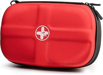 EVA First Aid Kit, Small Waterproof Emergency Hiking First Aid Kit for Backpacking, Medical Kit for Travel, Home, Car, College Dorm Room, Camping, Boat, Back to School (Red)