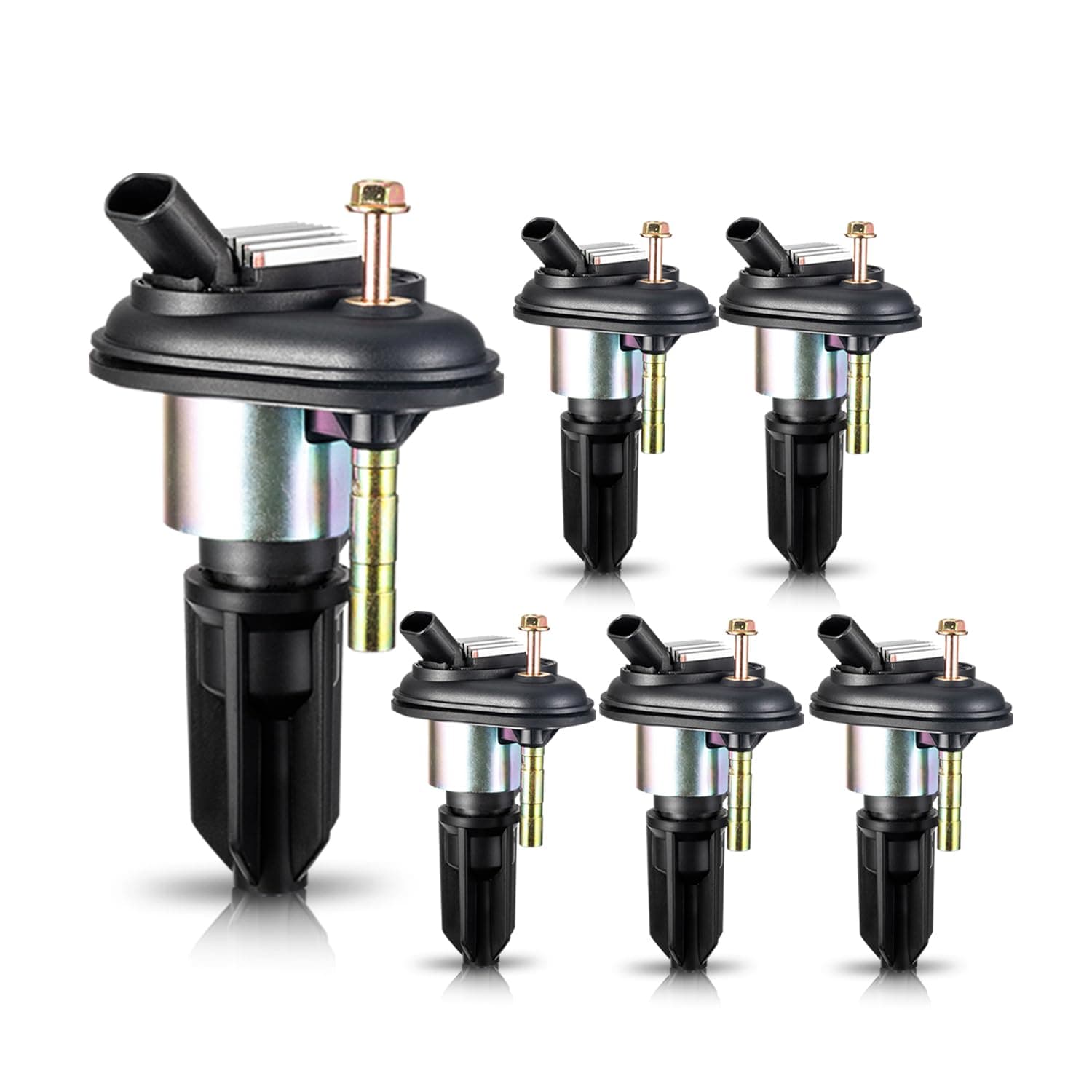 ENA Set of 6 Ignition Coil Pack Compatible with Chevy GMC Isuzu Hummer Saab Buick Trailblazer Envoy Rainer Colorado Canyon Ascender i-280 i-290 i-350 9-7x H3 2.8L 2.9L 3.5L 4.2L Replace# UF303 C1395