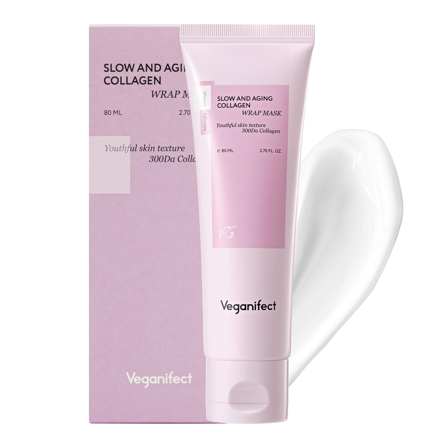 VEGANIFECTUltra Nourishing Collagen Wrap Mask, Peel-Off Facial Mask, Pore Tightening, For Glowy Skin, 2.70 Fl Oz