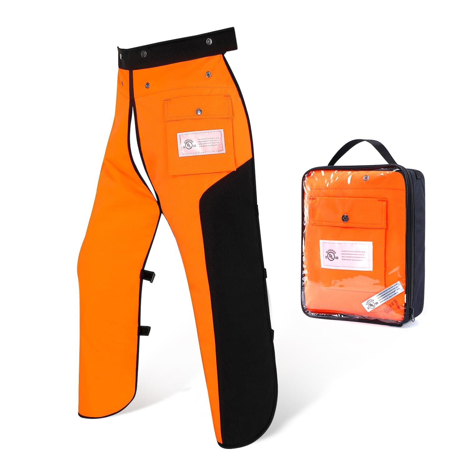 ZELARMAN Kettensägen-Schürze, 8-lagig, für Männer/Frauen, Holzarbeiter, Schutzkettensäge, verstellbar, Klasse B, mit Tasche