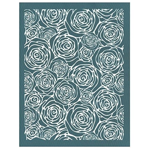 DIY Silk Screen Printing Stencil, Ready to Use "Roses Flower Pattern" Design, for Fabric, Wood, Ceramic, T-Shirts, and More!
