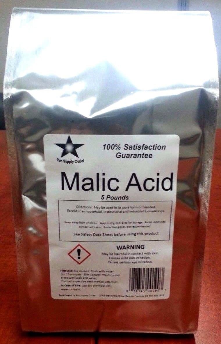 Malic Acid FCC/ USP Grade 5 Lb Pack (9906)
