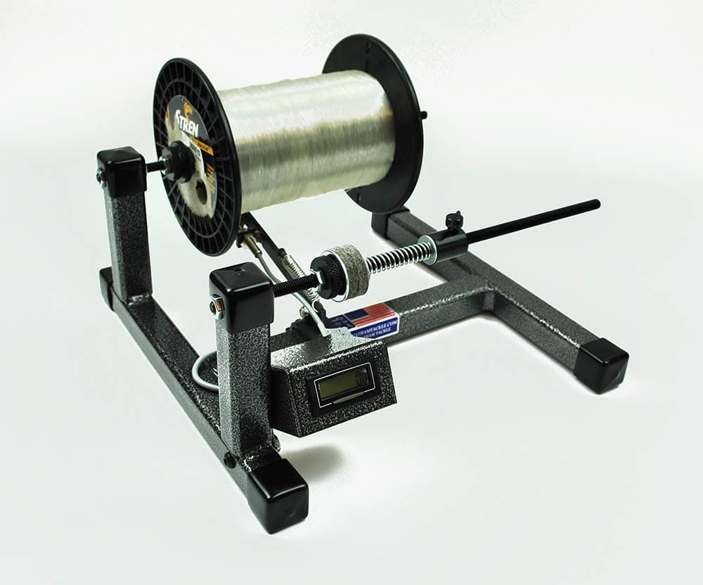 South Chatham Tackle Super Spooler Fishing Line Holder with Digital Line Counter for Easy Spooling (Black Metallic)