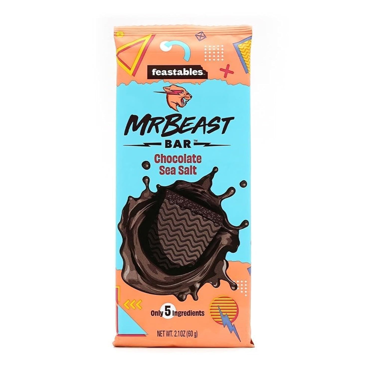 [Feastables] Mr. Beast Burst Chocolate Sea Salt, 2.1 oz (60 g)
